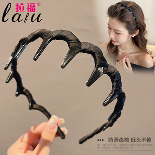 Preto bandana feminino 2026 novo estilo de alta cabeça superior bandana lavagem rosto antiderrapante especial Hairband i