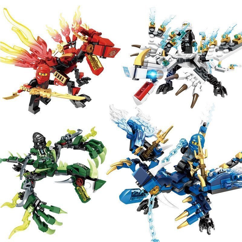 Dragão Lego Ninjago com Figuras de Ação, Blocos de Montar, Brinquedos, Presente de Aniversário para Meninos 6XOK
