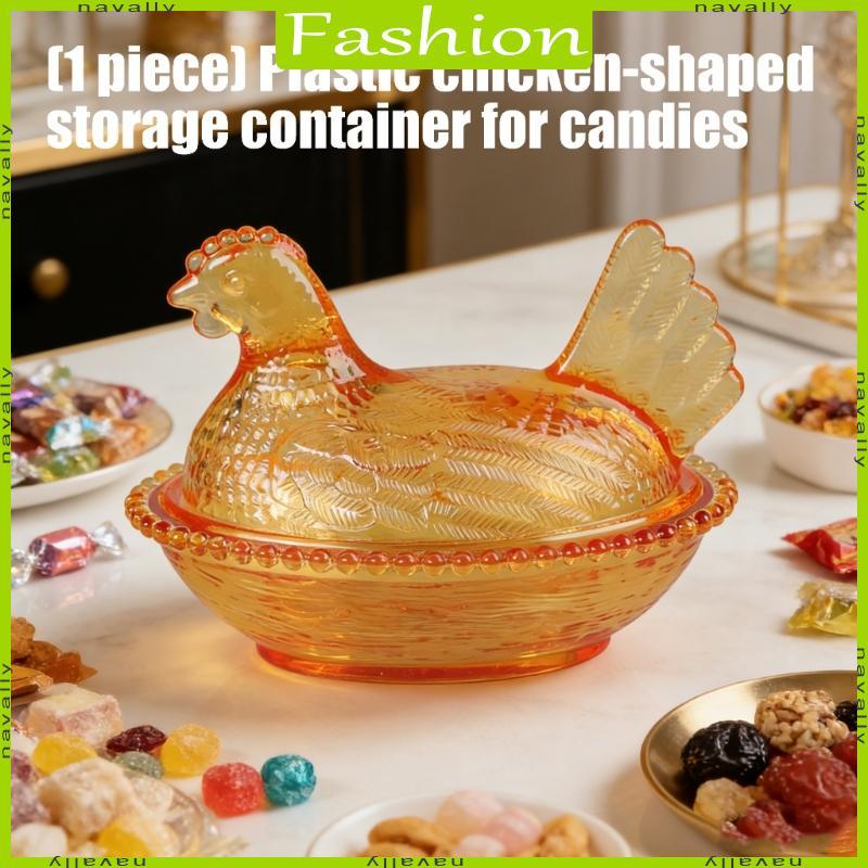 nava Galinha Páscoa Ninho Tigela Doces Tampa Decorativa Pote Para Casa Feri