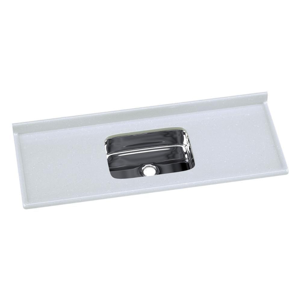 Pia De Cozinha Mármore Sintético 140x55cm Com Cuba Aço Inox Multimóveis CR20473 Off White