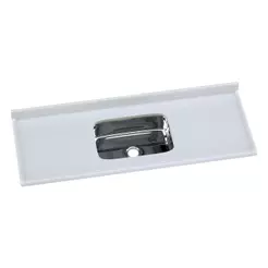 Pia De Cozinha Mármore Sintético 140x55cm Com Cuba Aço Inox Multimóveis CR20473 Off White