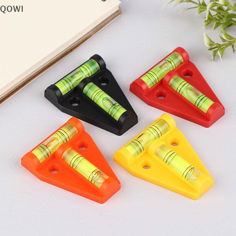 qo 2 Peças Mini Instrumento De Medição De Nível De Espírito Tipo T Triangular Bolha Concha Ferramentas Plástico br