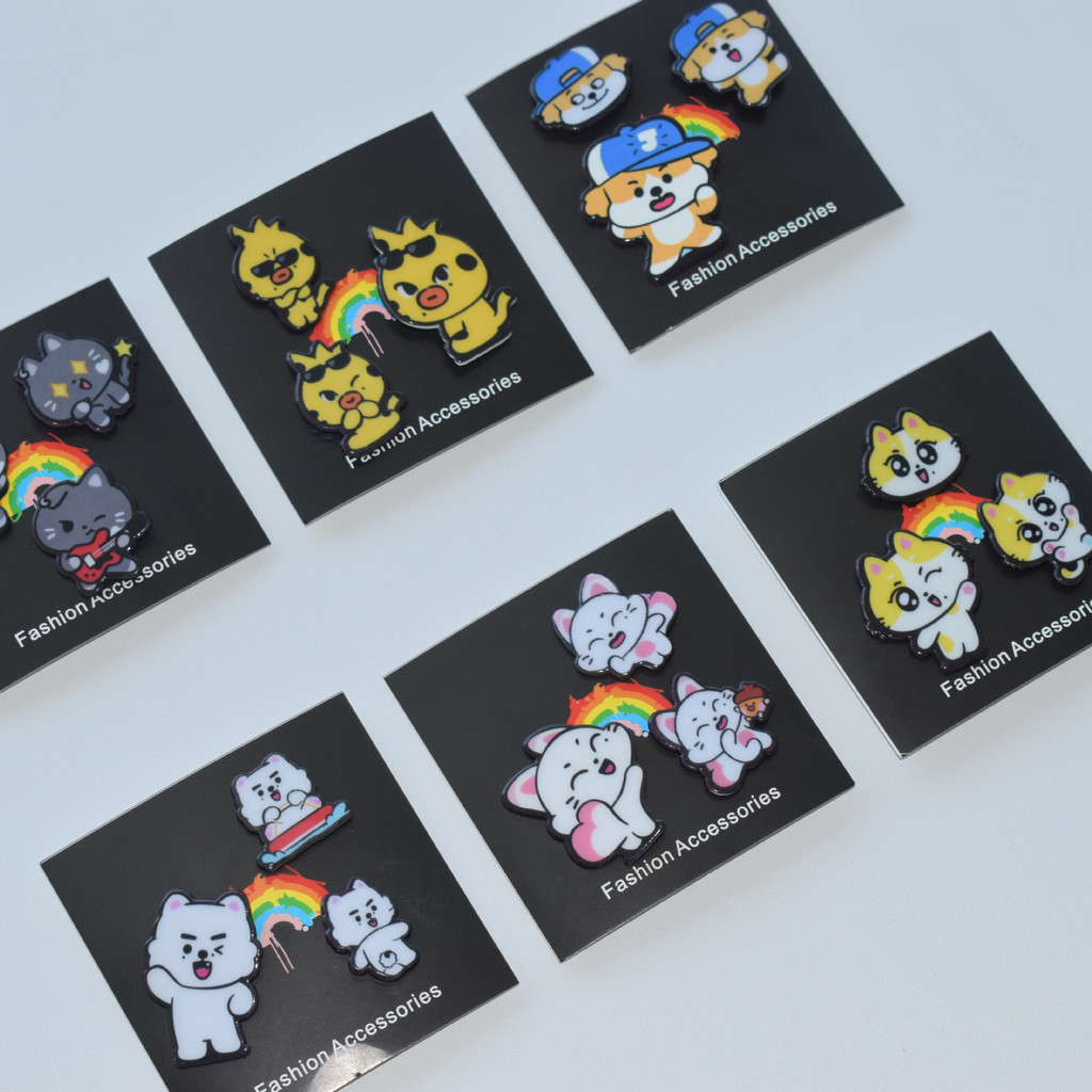 Kpop Idol ENH Nova Série De Desenhos Animados Acrílico Broche Bolsa Pingente JUNGWON JAY JAKE Fãs Presente