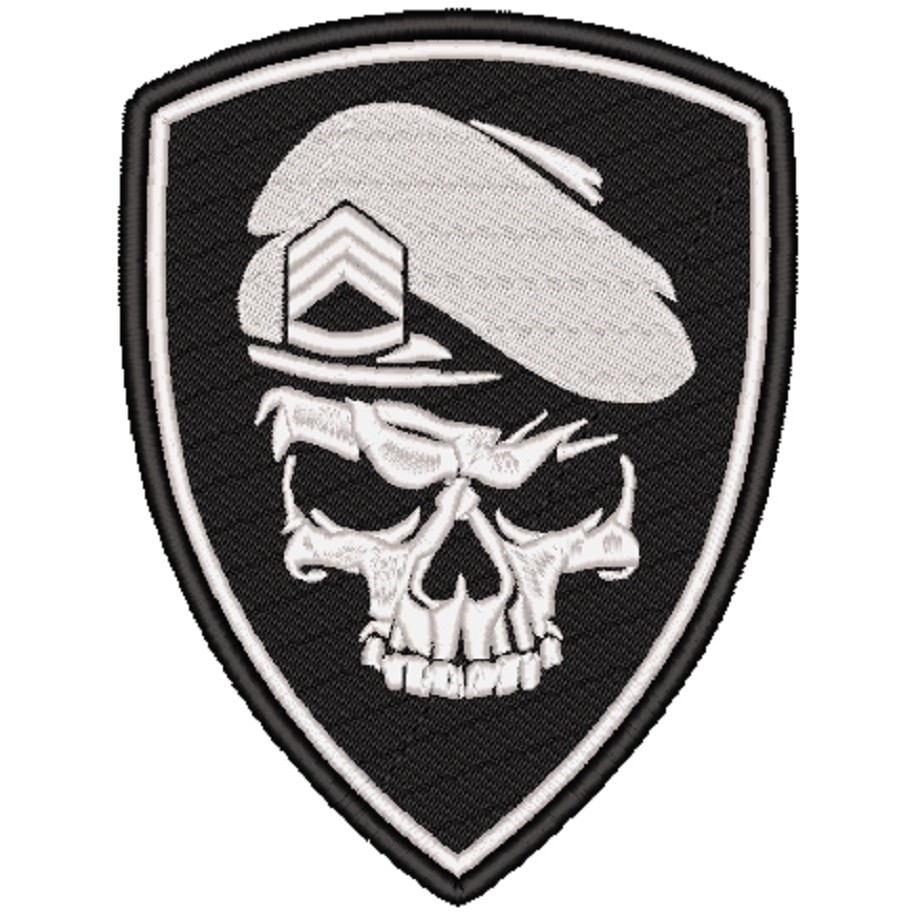Breve Caveira Boina Air soft Branco