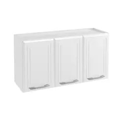 Armário Aéreo Cozinha Modulado Topázio c/ 3 Portas 105cm Branco - Telasul