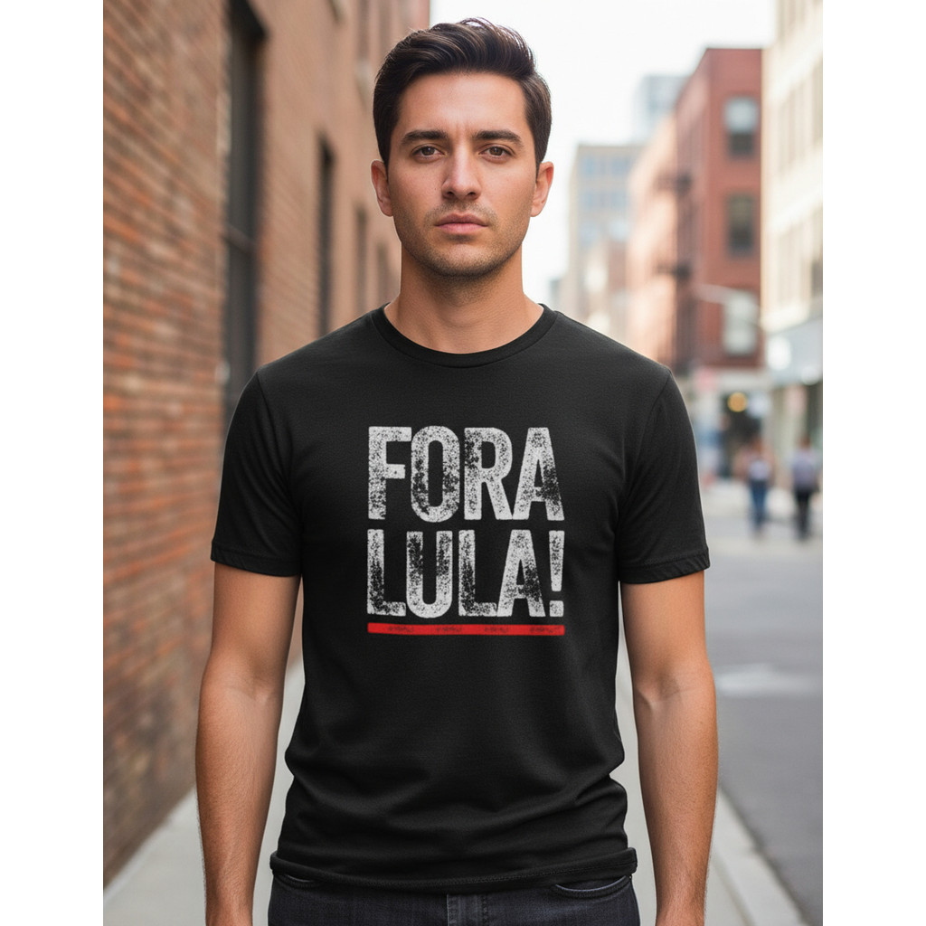 Camiseta Basica Unissex Fora Lula Voto Direita Patriota