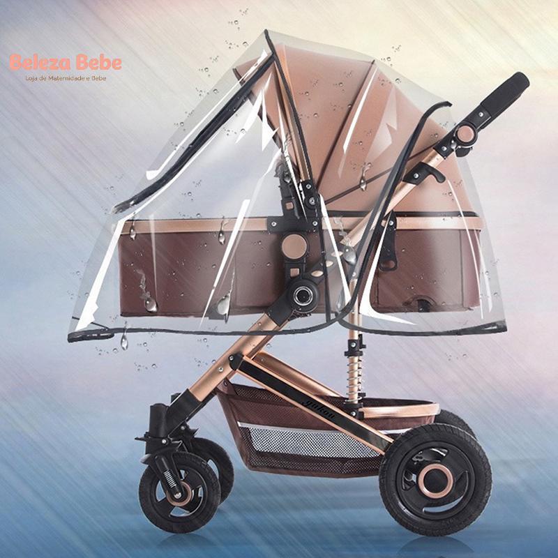 Belaeza Bebe Universal Carrinho De Bebê Capa Chuva Carro Do Tempo Vento Protetor Solar Transparente Respirável Guarda-Ac