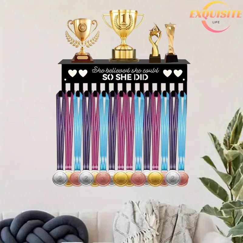 [EL-t] Medalha Gancho Display Ra Suporte De Armazenamento De Prêmios Montado Na Parede Porta-Chaves Adequado Para Futebo