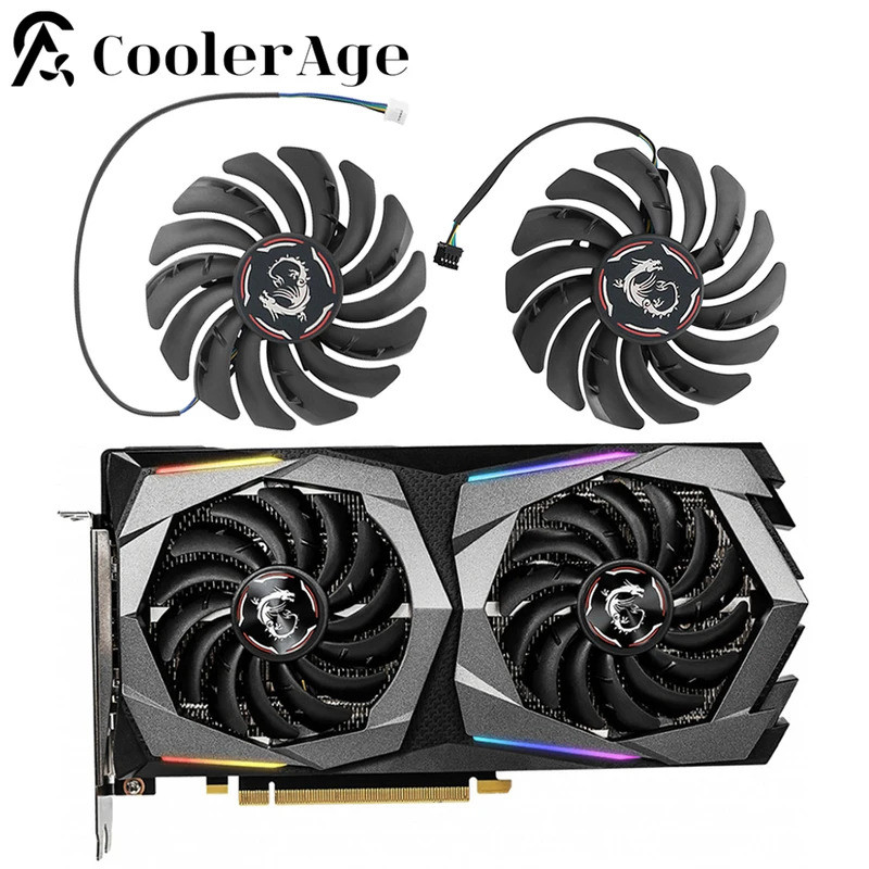 Ventilador De Placa De Vídeo Para ​ MSI GeForce RTX 2060 SUPER GAMING X 87MM PLD09210S12HH RTX2060 Substituição Gráfica