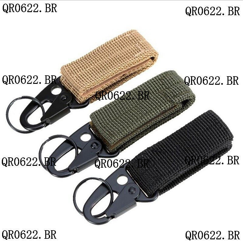 Clipe de mosquetão de engrenagem tática, fivela de nylon com, fivela molle para acampamento ao ar livre caminhadas
