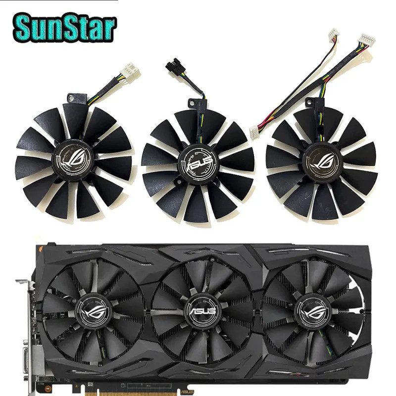 Novo 87MM FDC10U12S9-C FDC10H12S9 GTX1080 GPU Ventilador De Refrigeração Para ASUS ROG Strix GTX 1060 1070 1080 1080Ti 9