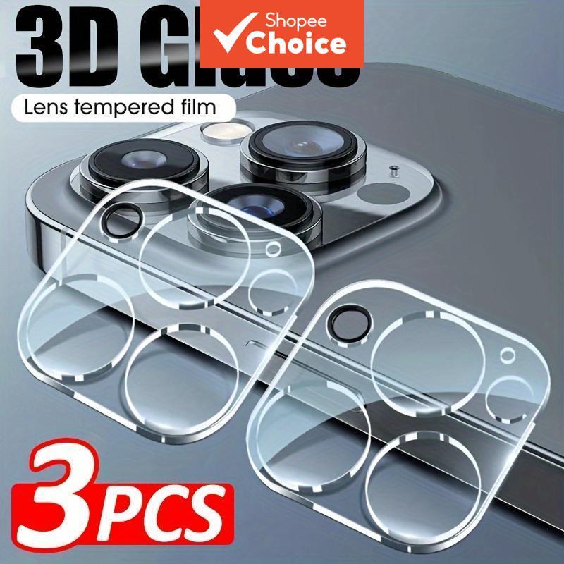 3pcs Protetor De Lente De Câmera De Vidro Temperado Para iPhone 16 15 Pro Max 9H
