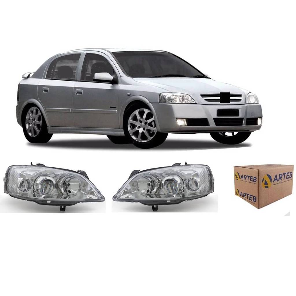 Par Farol Dianteiro Astra 2003 04 11 Original Arteb Cromado