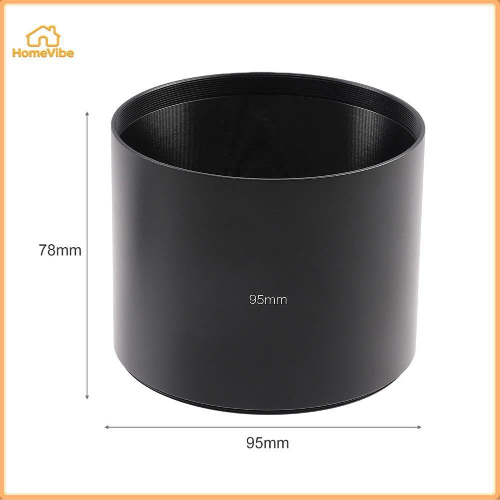 HomeVibe Capa de lente de metal de 95 mm 78 mm x parafuso de liga de alumínio para câmera com rosca de filtro