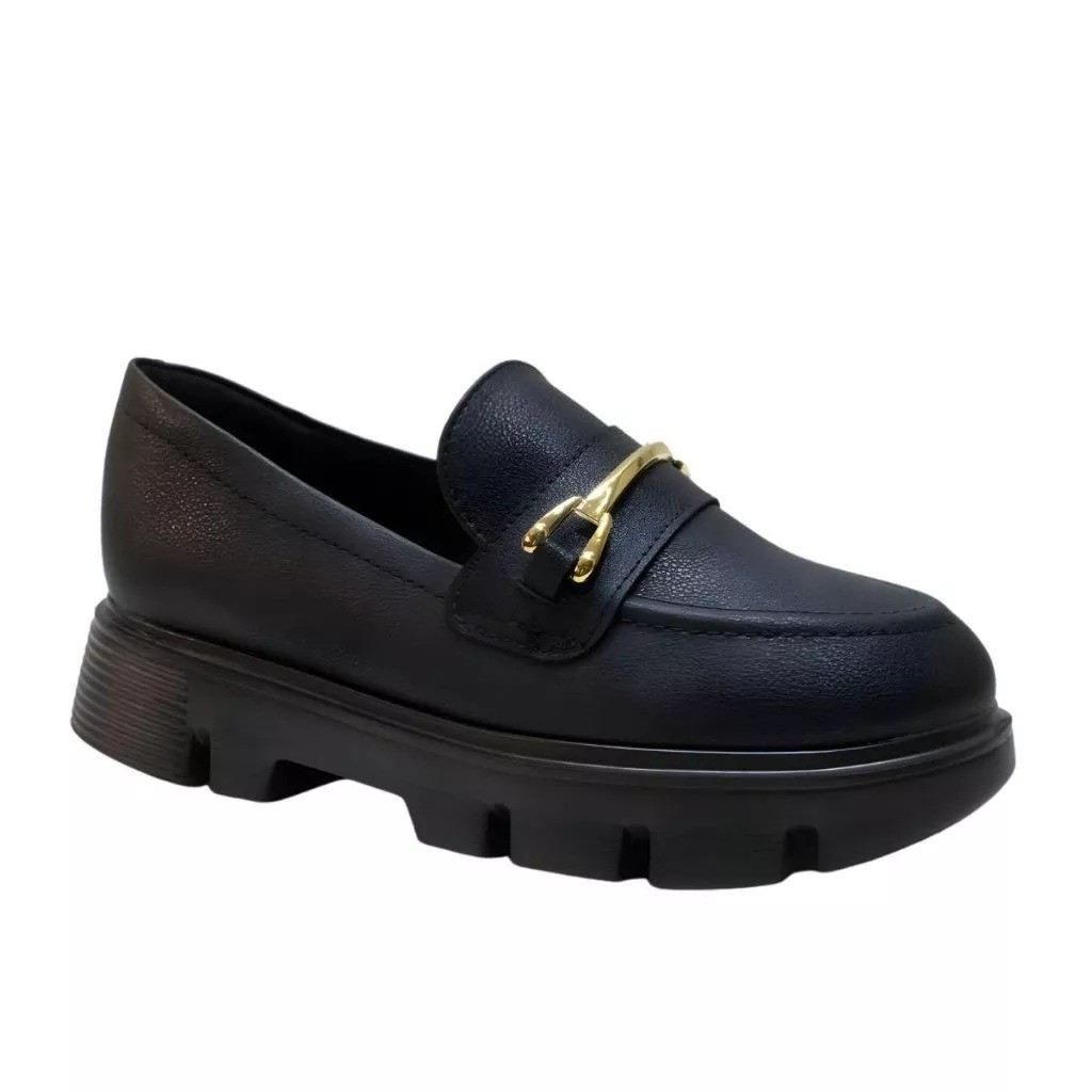 Mocassim Modare Feminino Preto Tratorado Confortável Original Nota Fiscal + 90 dias de garantia + envio imediato
