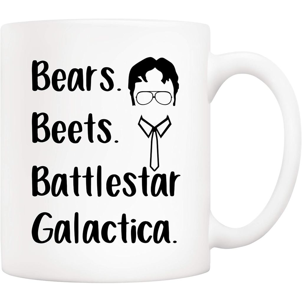 Caneca de Café Engraçada 5Aup The Office TV Show para Fãs de Dwight Schrute, Bears Beets Battlestar Galactica Office, 11