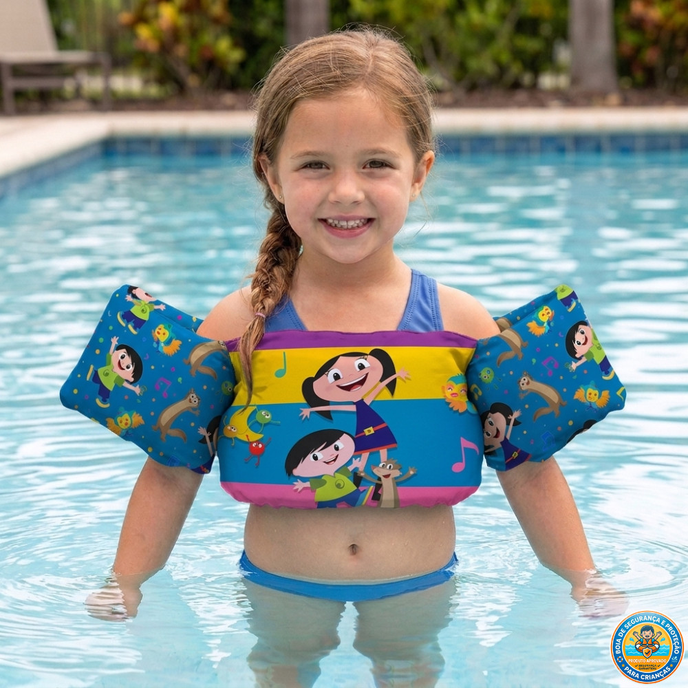 Colete Infantil Flutuador Seguro para Piscina e Praia Até 25kg Confortável e Ajustável Criança