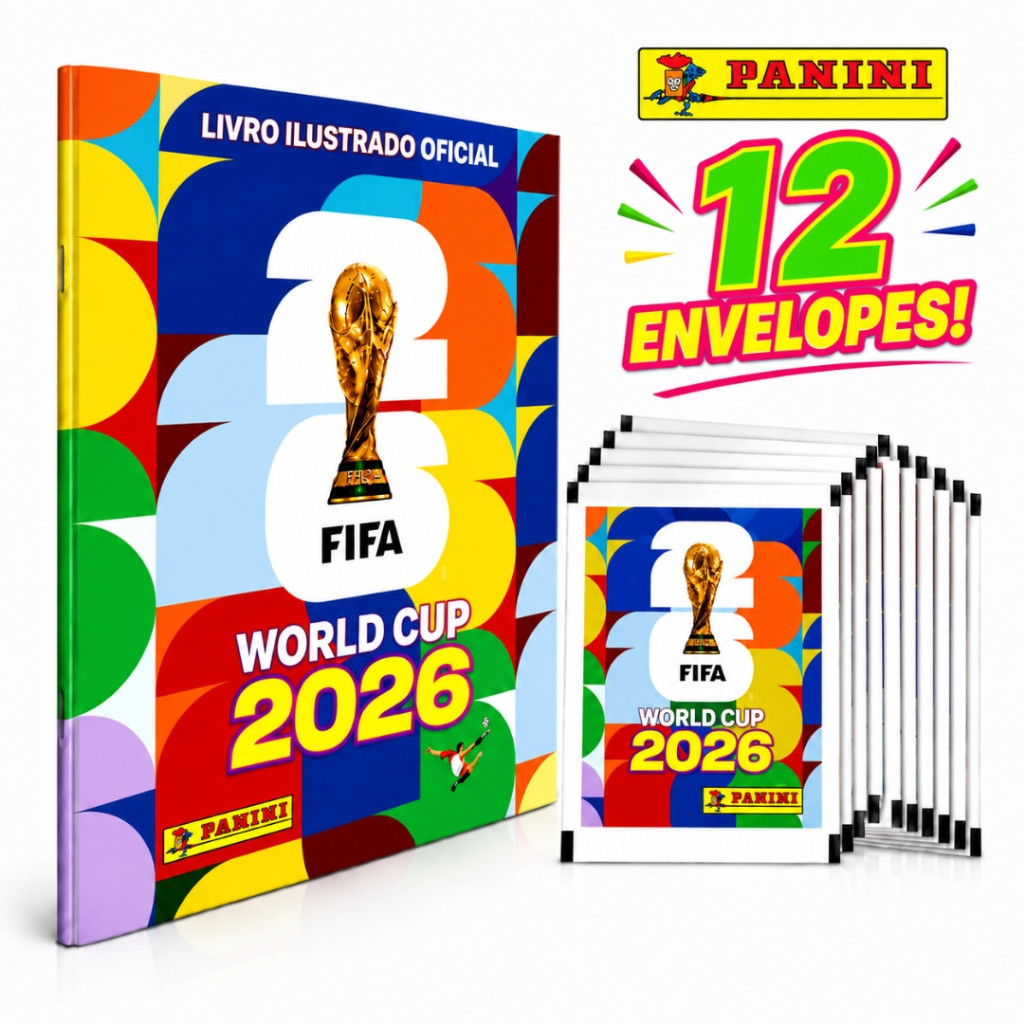 Álbum Oficial Copa Do Mundo 2026 Brochura + Figurinhas FIFA Original Futebol Colecionáveis