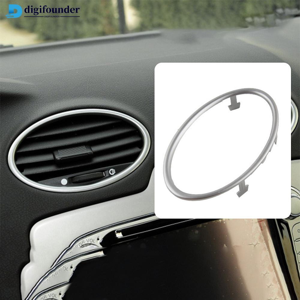 DGF 1Pc/4 Pçs Carro Ar Condicionado Guarnição Tomada Decoração Círculo Anel Adesivo Para Ford Focus 2 MK2 2005-2013 Aces