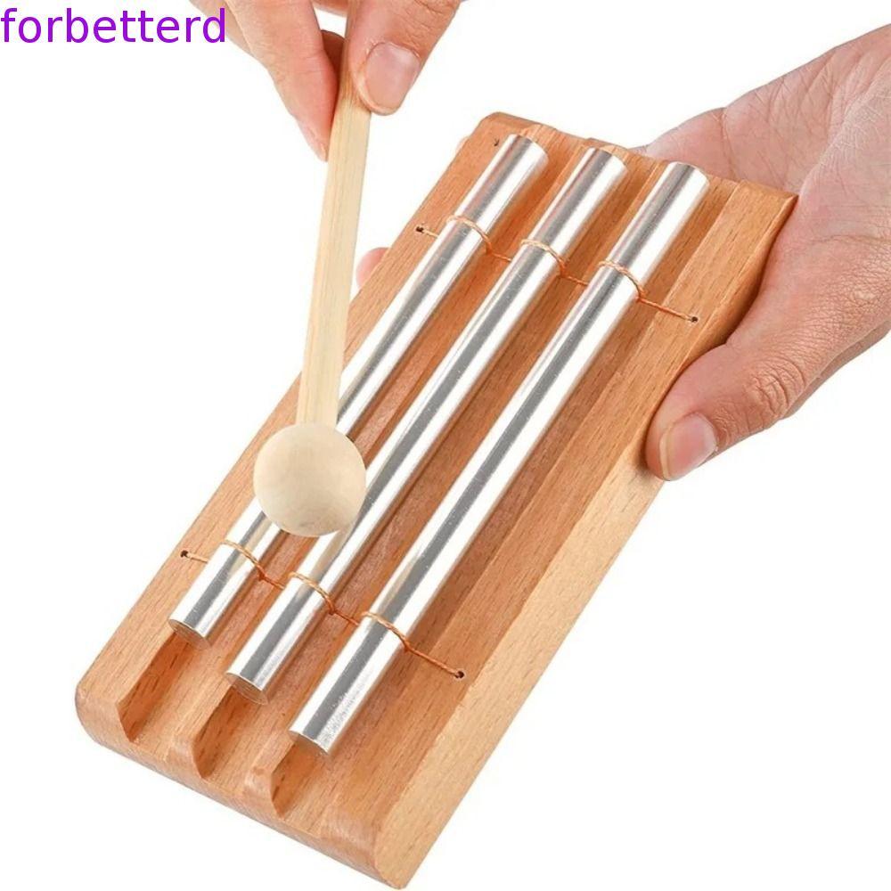 Instrumento De Percussão FORBETTERD Bell , Carrilhão Musical De Meditação De 3 Tons , Com Malho