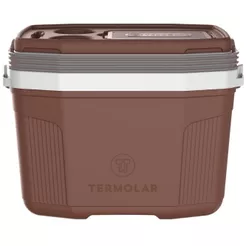 Caixa Cooler Térmico SUV Cor Marrom 20 Litros Pra Praia Pesca Camping Cabe Até 26 Latas Termolar