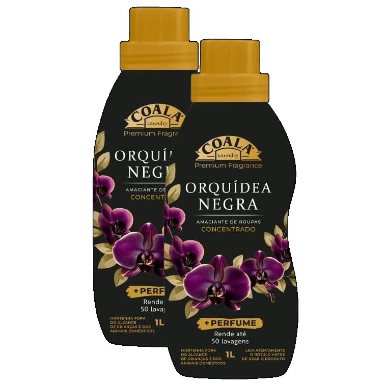 kit 2 Amaciante Concentrado Coala Laundry Orquídea Negra 1l
