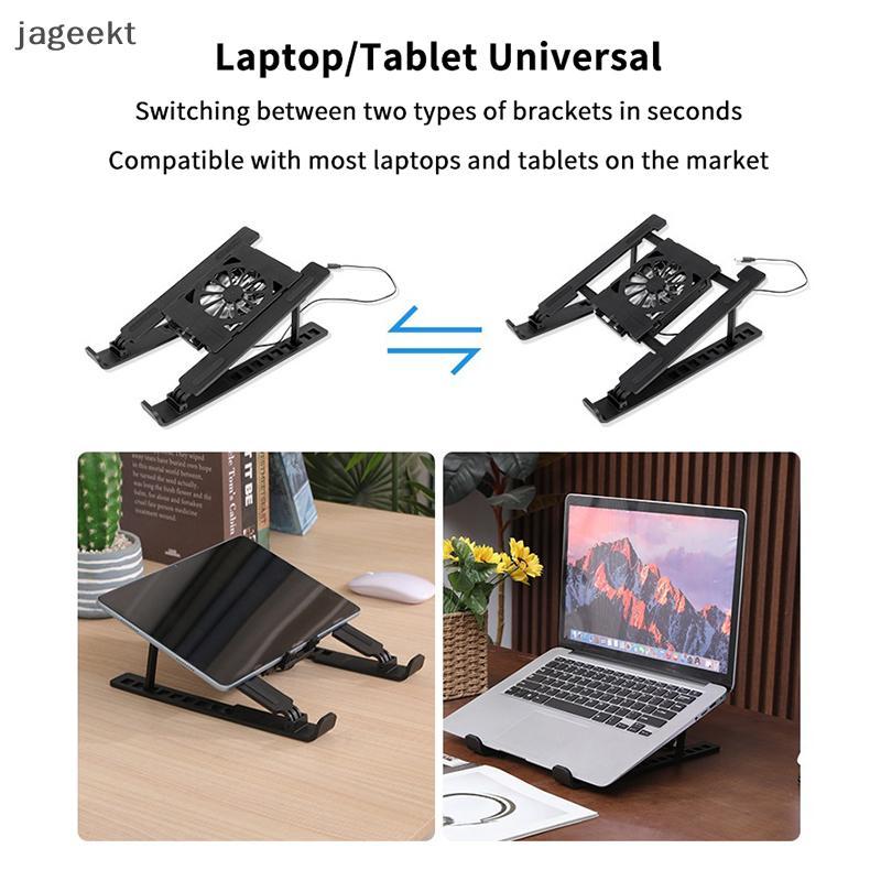 [jageekt] Base Para Refrigerador De Laptop Suporte Dobrável Almofada De Resfriamento Radiador Portátil Braet Aumentar Ra