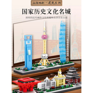 Shanghai Oriental pérola construção educacional das crianças montagem bloco de construção de partículas brinquedos menin
