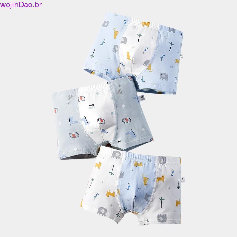 cueca box infantil cueca infantil algodão Tong Tong Shu Classe A algodão cueca infantil 5 pares encaixotado impresso ta