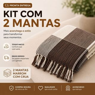 Manta Decorativa Para Sofá E Cama Grande Decorativa Protetora 2.10x1.20 Luxo direto da fabrica