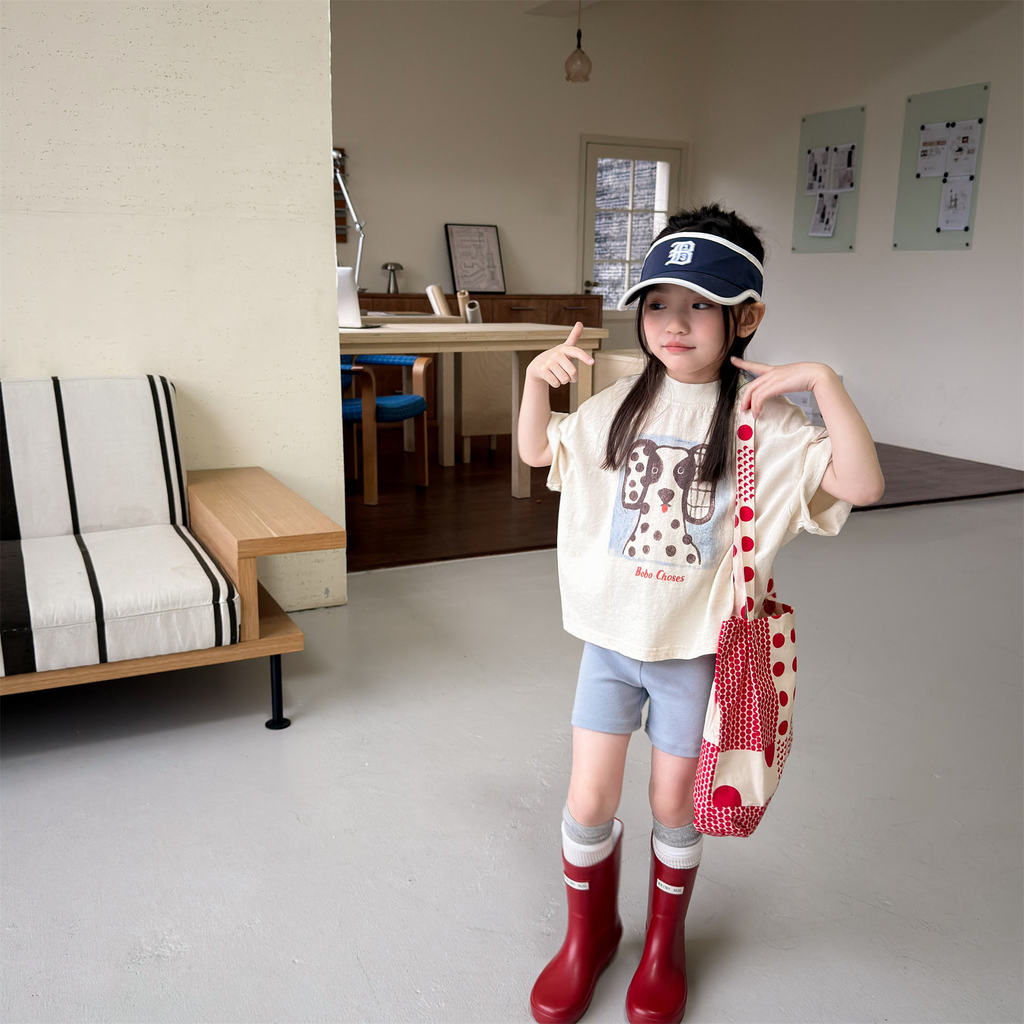 2026 roupas infantis verão crianças versão coreana reativa impressa meninas camiseta de manga curta roupas de verão meni