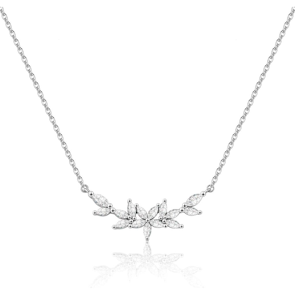 Colares de Zircônia Cúbica para Mulheres, Colar Delicado com Pingente de Diamante Banhado a Ouro/Prata, Colares de Zircô