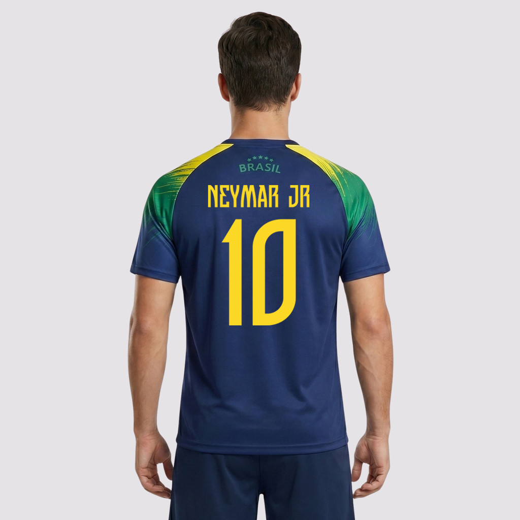Camisa Brasil Raglan Azul Marinho 10 Neymar Jr