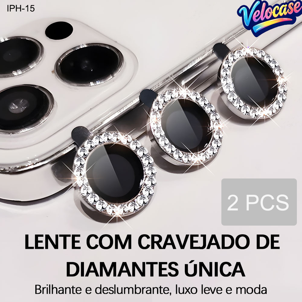 Protetor de Lente 9H Vidro Temperado Anti-Reflexo com Para iPhone 17 16 15 14 13 12 11 16E 17E Pro Plus Max Mini M006*2