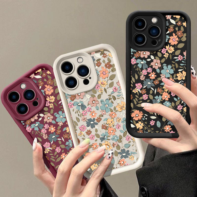 Capa De Telefone Com Flor Colorida Em Tela Cheia Para Samsung Galaxy S20 Plus Ultra S21 FE A22 A72 A02 A03 J7 CORE M34 M
