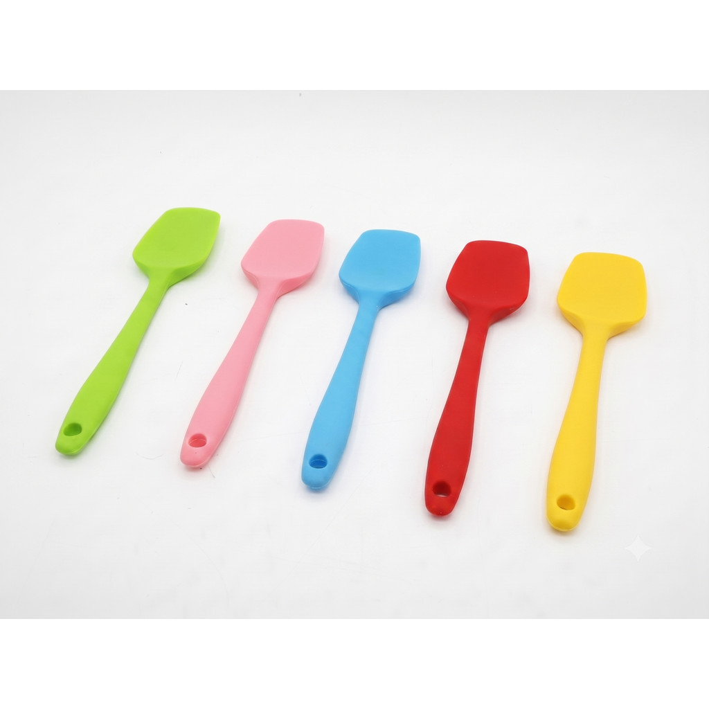 Espátula de Silicone Confeitaria Colher Pá Bolo Massa Creme Chantilly Utensílio Cozinha Cabo com Furo