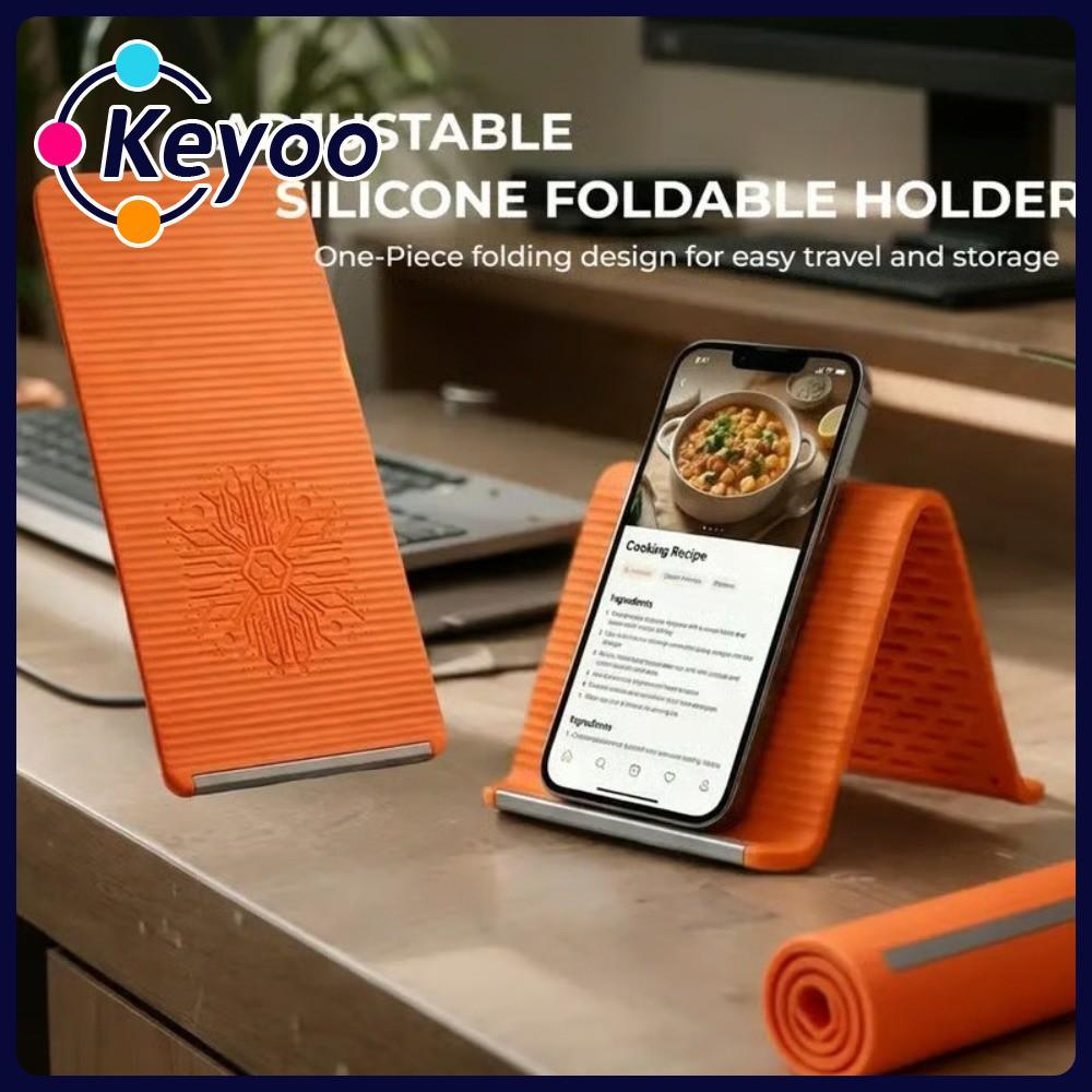 [KEYOO] Suporte De Silicone Deformável Flexível , Portátil Dobrável Para Telefone , Antiderrapante