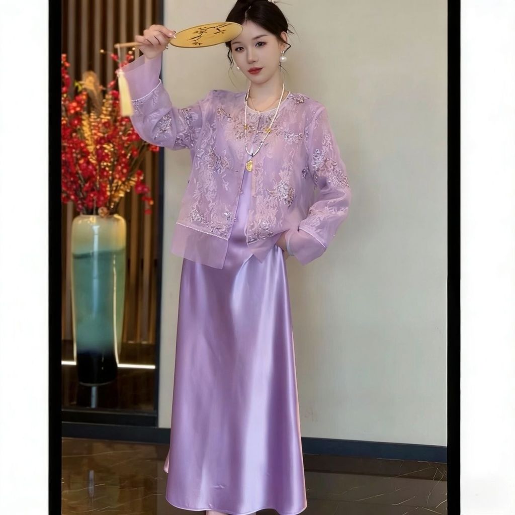 Verão novo estilo chinês estilo chinês protetor solar feminino novo estilo fino ajuste em torno do pescoço temperamento