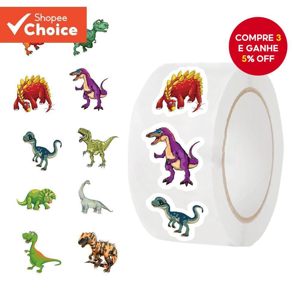500Pcs Autocolantes Dinossauro Cartoon Série Sticker Grafite Decorativos para Malas, Capacete, Laptop e Skateboard