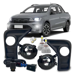 Kit Farol Milha Saveiro G8 2024 2025 + Kit Super Led 6000k