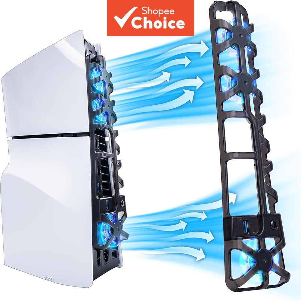 Ventilador de Refrigeração Silencioso para PS5 Slim com Luzes LED – Sistema de Resfriamento para Consoles PlayStation 5