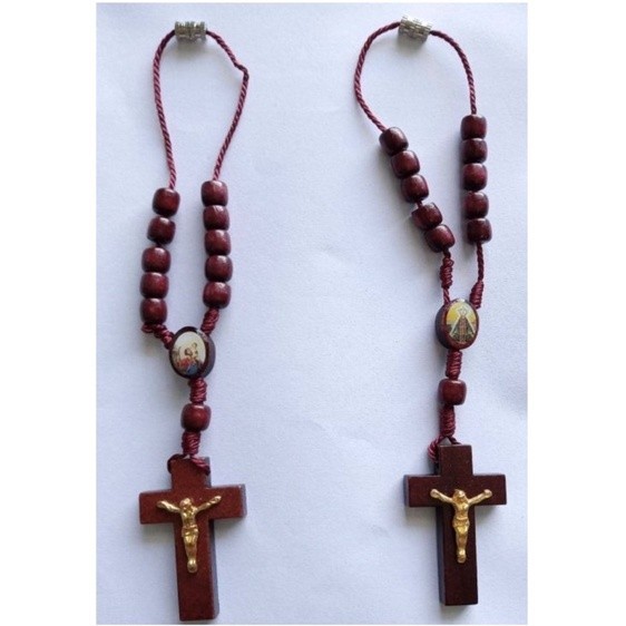 Terço Dezena P/ Carro Madeira Nossa Senhora Aparecida São Cristóvão