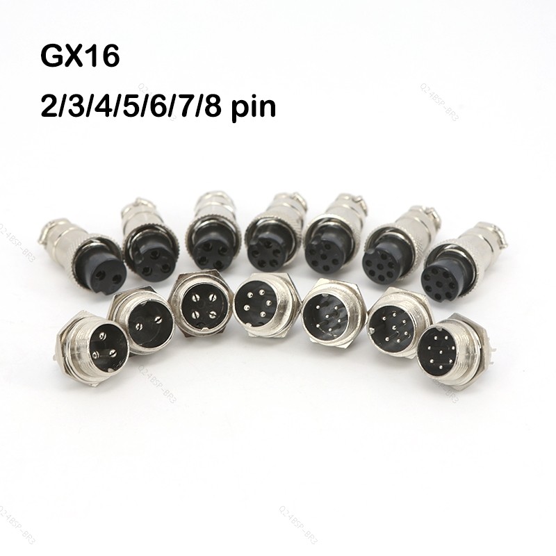 16mm GX16 2/3/4/5/6/7/8 Pinos Núcleo Macho Fêmea Metal Aviação Tomada Acoplador Conector Cabo Elétrico Terminal Butt plu