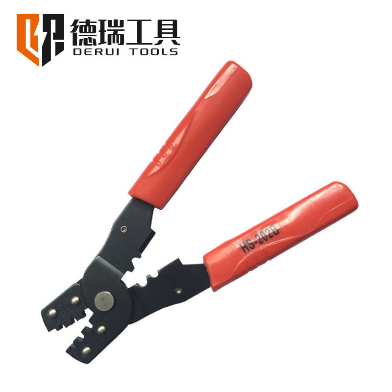 Derui Tools HS-202B Mini alicate de crimpagem multifuncional Alicate de crimpagem terminal Ferramenta de crimpagem termi