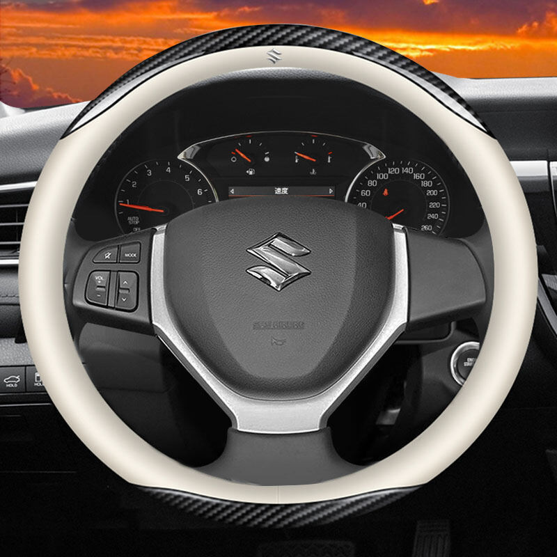 Capa de volante Suzuki Swift Alto Jimny Vitara Apv Ertiga SX4 Capa de volante em couro Acessórios