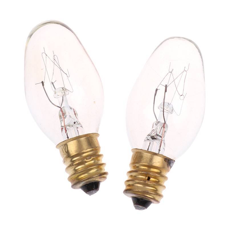 10 Pçs E12 120V 7W Transparente Quente Amarelo Cor Tungstênio Lâmpada Para Decoração Sal Rangehood Geladeira BR