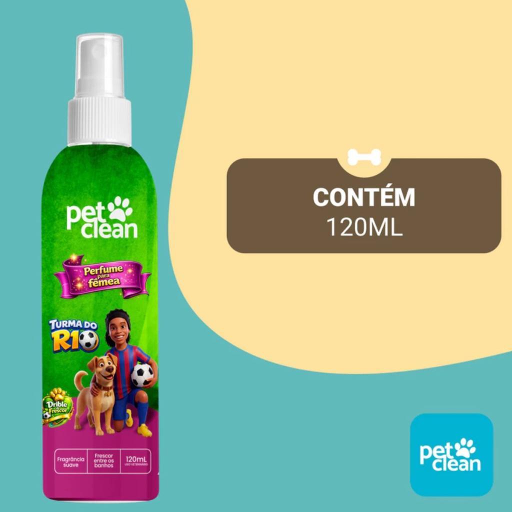 Perfume Fêmea Pet Clean Para Caes e Gatos Turma do R10 120ml · foto 2