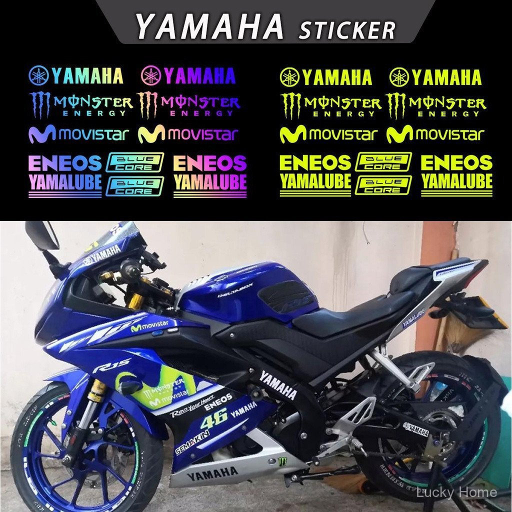Adesivo Refletivo Impermeável para Motocicleta Yamaha, Emblema de Capacete, Logo Monster IVYY