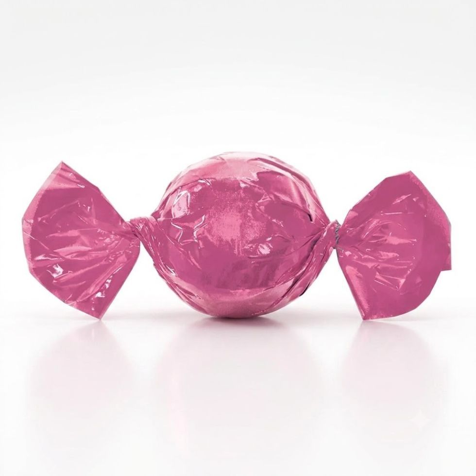 100 Embalagem de Trufa 14,5x15,5cm Lisa Rosa Chiclete Cromus