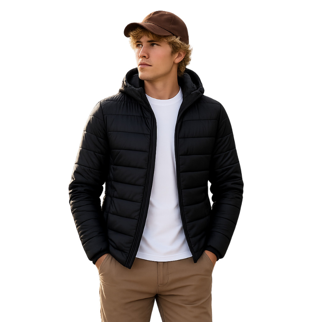 Jaqueta Premium Bobojaco Masculino Nylon Corta Vento Capuz Removível